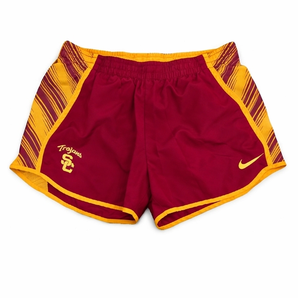 Nike Pants - Nike USC Trojans Athletic Shorts Maroon Gold Size S Dri Fit